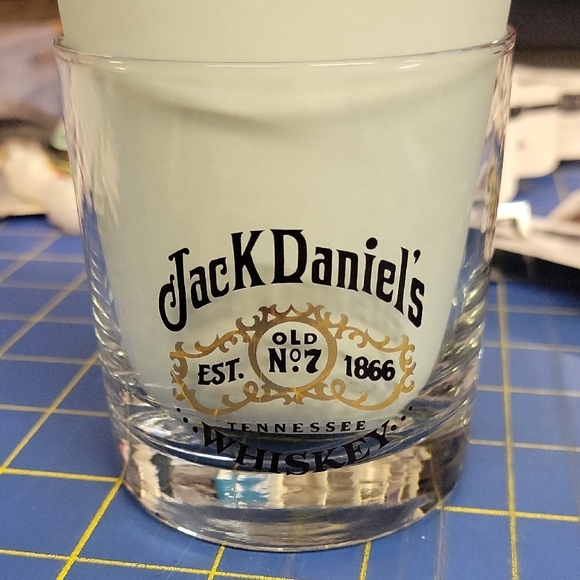 Jack Daniels Other - Jack Daniels Whiskey Glass - Black and Gold 3" tall